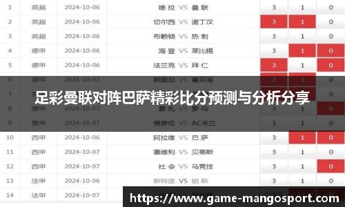 足彩曼联对阵巴萨精彩比分预测与分析分享